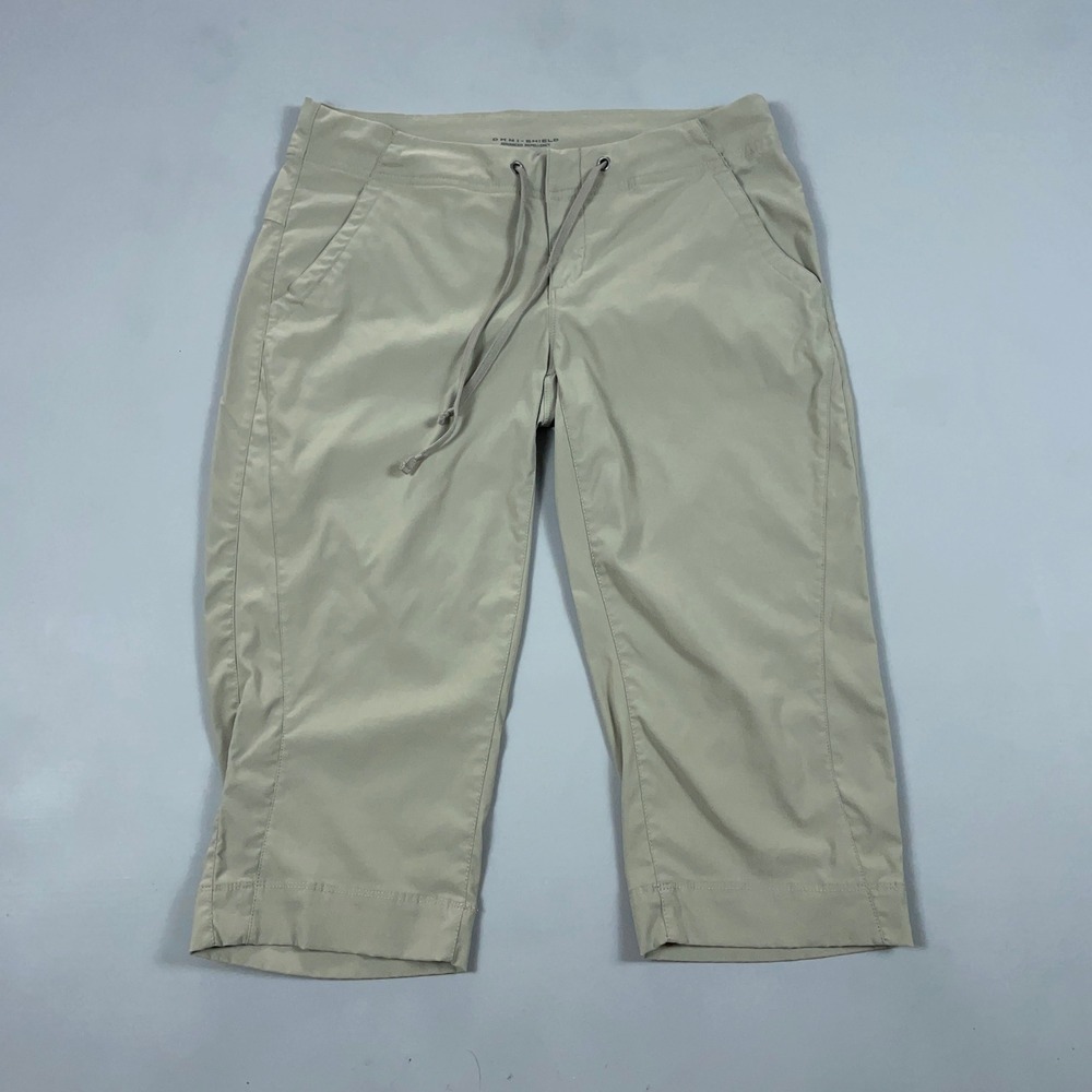 Columbia Omni-Shield Womens Khaki Capri Hiking Pants Tan Size 6
